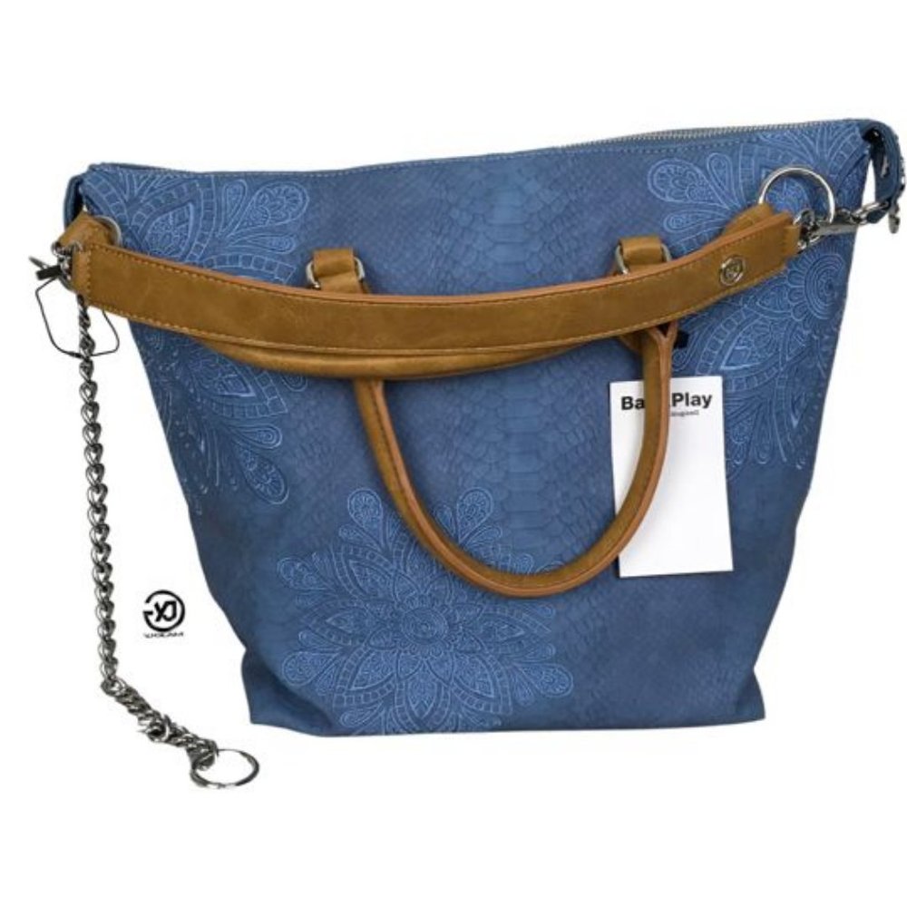 Desigual Stamped Floral Print Tote Bag DM13 - Picture 1 of 8